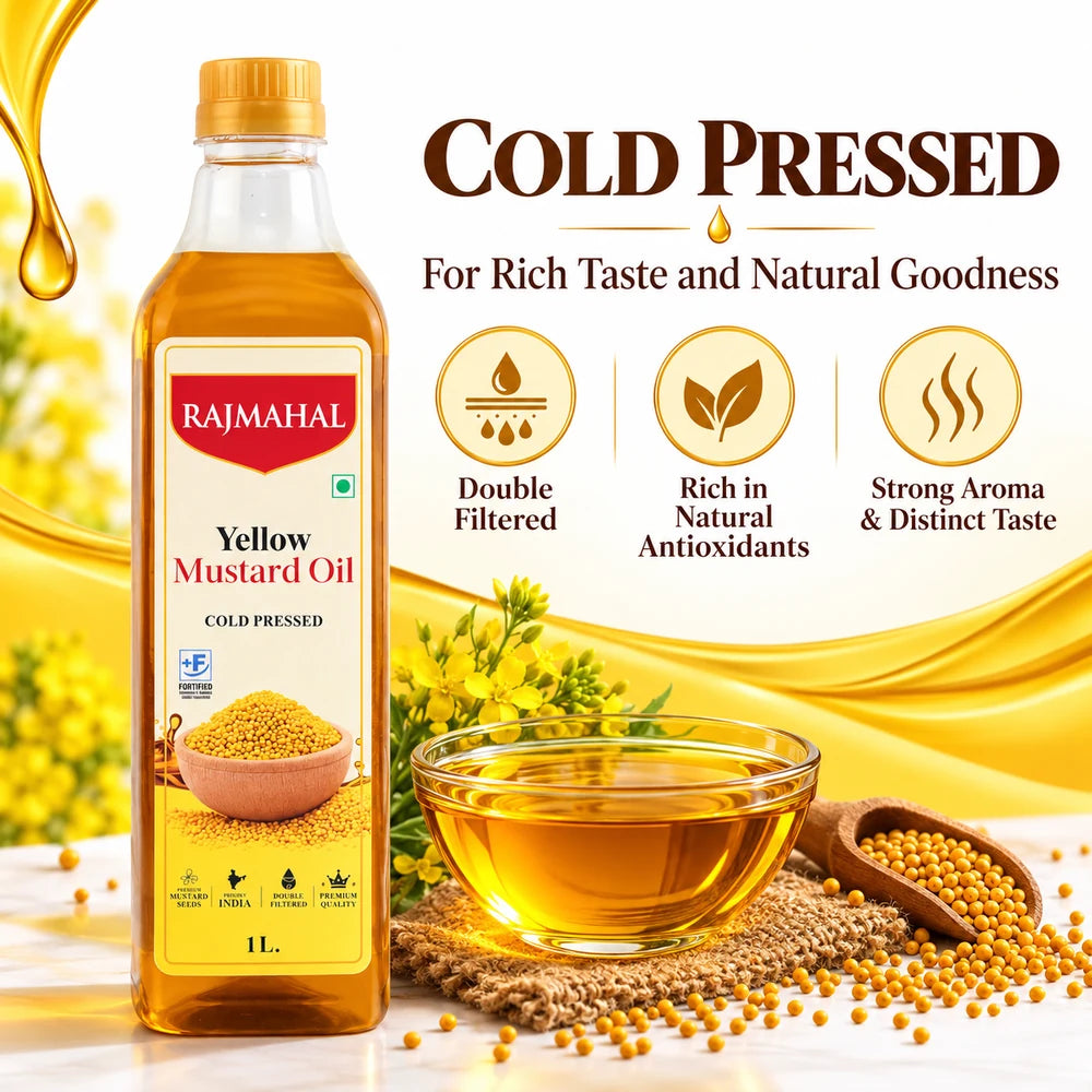Rajmahal Yellow Mustard Oil – Pack of 2 — cold pressed benefits