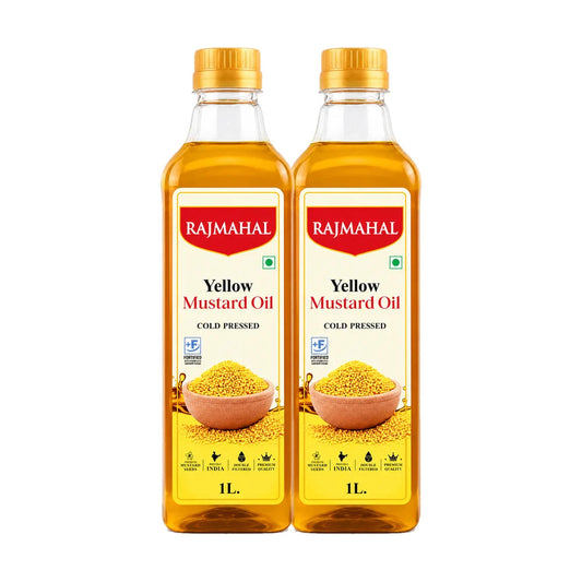 Rajmahal Yellow Mustard Oil – Pack of 2 — two 1 L bottles